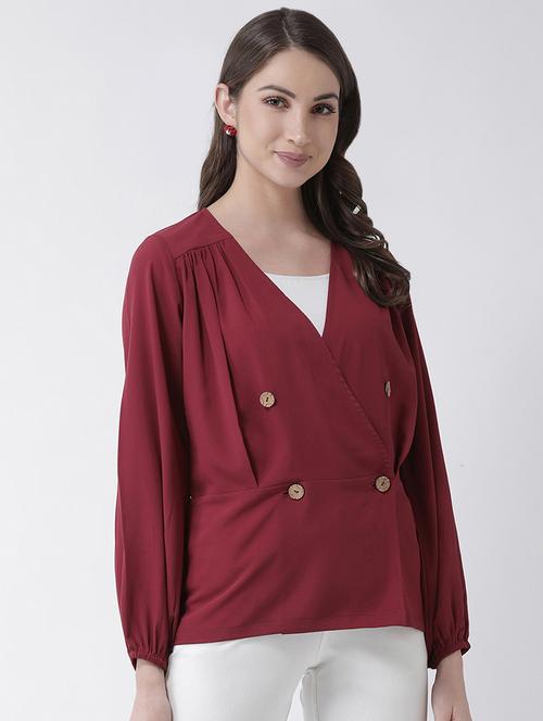 double breasted solid top - 16995825 - Very Small Image - 1