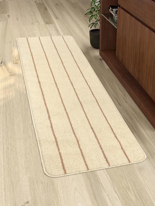 ivory stripe anti-slip polyester runner - 16996145 - Very Small Image - 1
