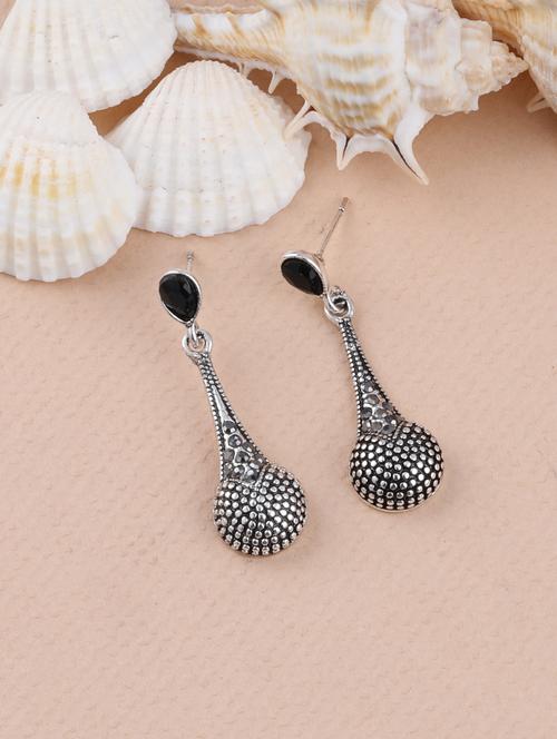 black metal drop earring - 16996167 - Very Small Image - 1