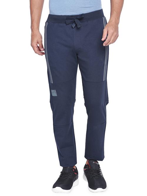 navy blue side striped full length track pant - 16996246 - Very Small Image - 1