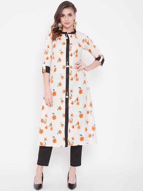 floral a-line kurta - 16997194 - Very Small Image - 1
