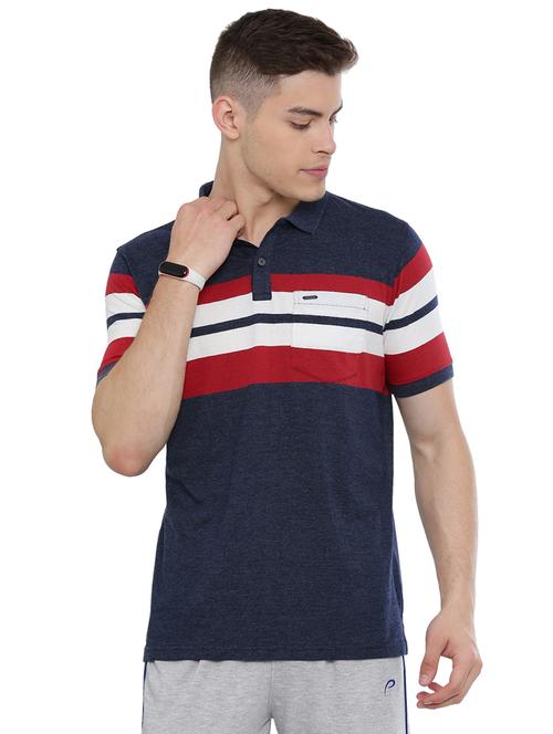 navy blue striped t-shirt - 16997654 - Very Small Image - 1