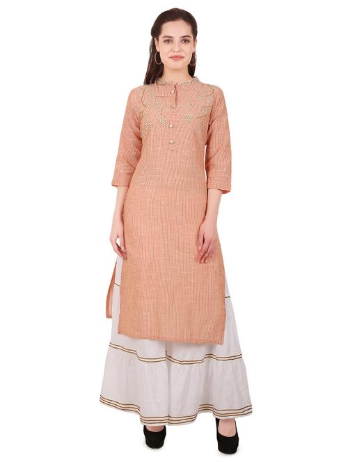 solid kurta sharara set - 16997901 - Very Small Image - 1