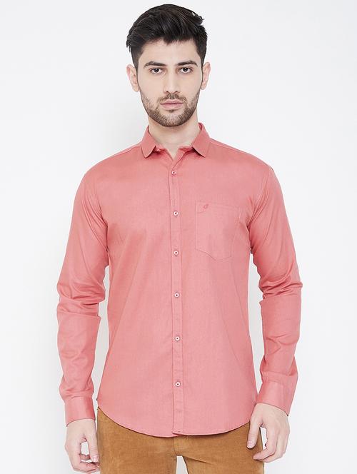 pink solid casual shirt - 17000693 - Very Small Image - 1