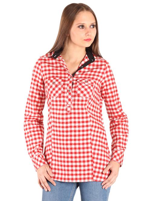 long sleeved checkered shirt - 17001201 - Very Small Image - 1