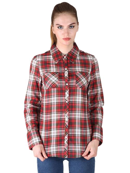 long sleeved checkered shirt - 17001205 - Very Small Image - 1