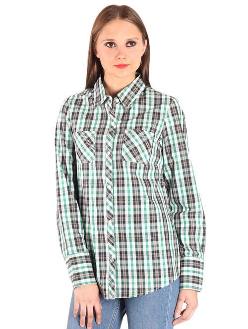 long sleeved checkered shirt - 17001206 - Very Small Image - 1