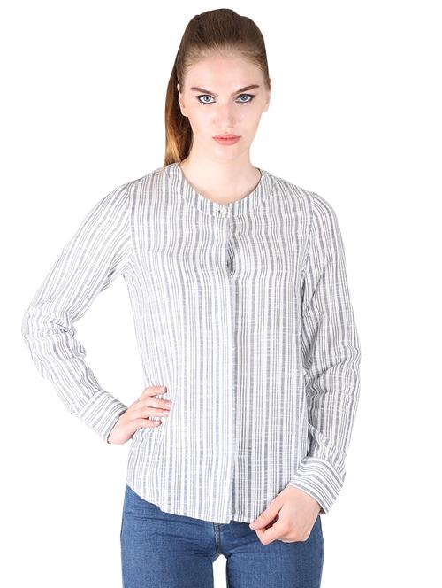 long sleeved striped shirt - 17001207 - Very Small Image - 1