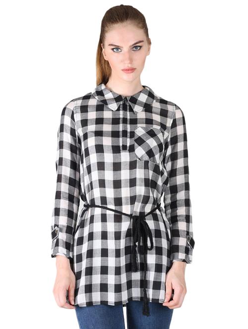long sleeved tie front shirt - 17001212 - Very Small Image - 1