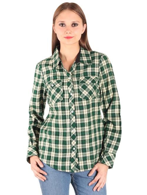 long sleeved checkered shirt - 17001214 - Very Small Image - 1