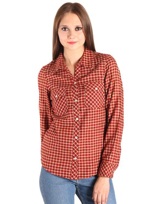 long sleeved checkered shirt - 17001215 - Very Small Image - 1
