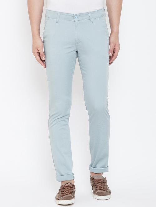 grey solid chinos - 17003938 - Very Small Image - 1