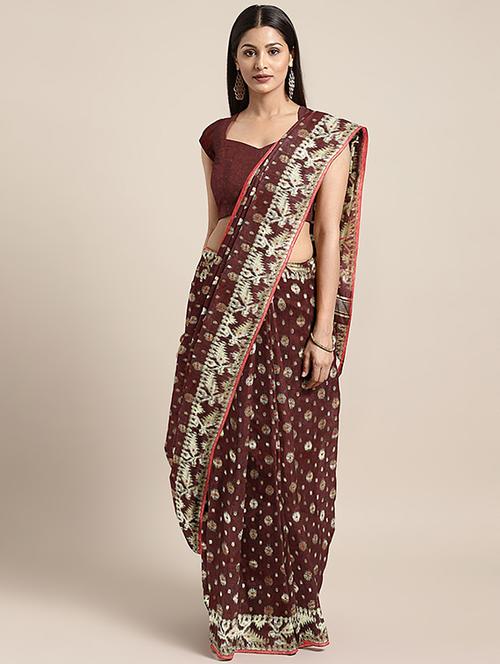 self design woven saree - 17005397 - Very Small Image - 1