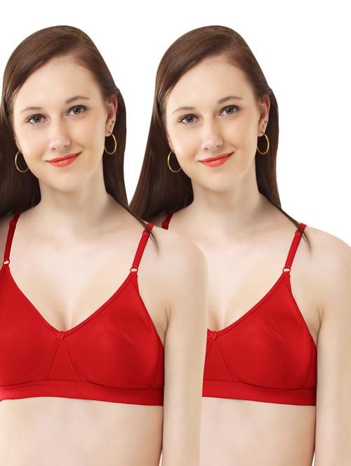 set of 2 floral patch t-shirt bra - 17005693 - Very Small Image - 1