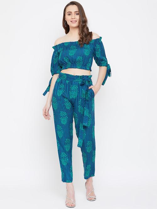 tie knot detail striped western wear set - 17007021 - Very Small Image - 1