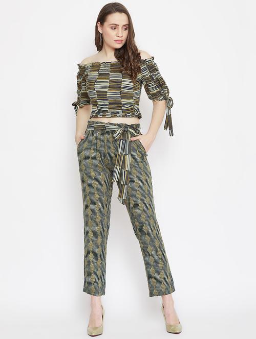 tie knot detail printed western wear set - 17007022 - Very Small Image - 1