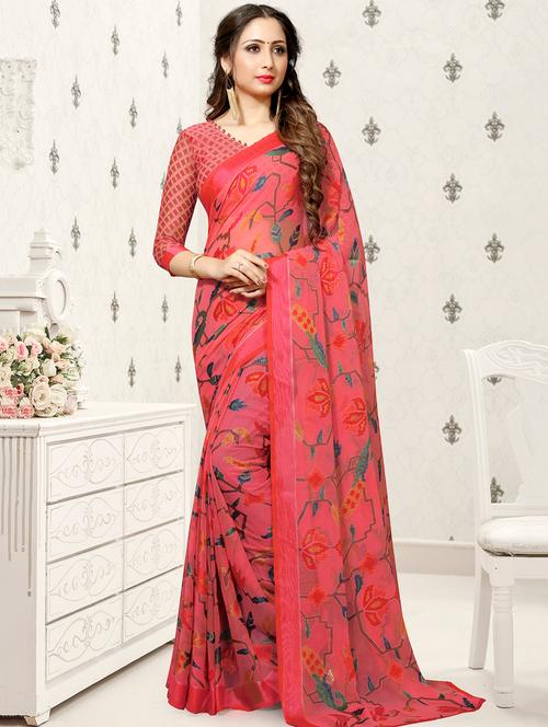 self design woven saree with blouse - 17008049 - Very Small Image - 1