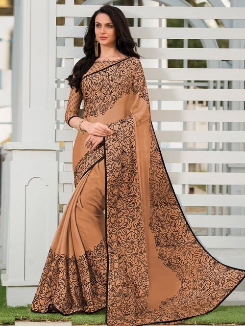 floral woven saree with blouse - 17008075 - Very Small Image - 1