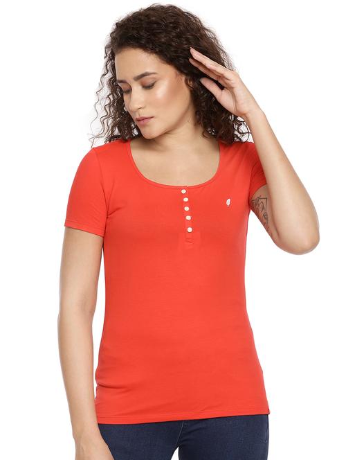 henley neck solid tee - 17008998 - Very Small Image - 1