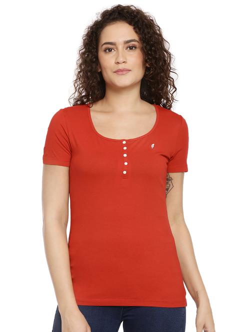 henley neck solid tee - 17009002 - Very Small Image - 1
