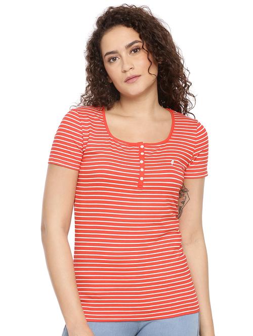 henley neck striped tee - 17009004 - Very Small Image - 1