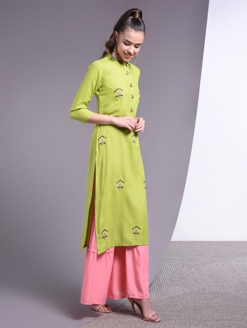 embellished kurta sharara set - 17009174 - Very Small Image - 1
