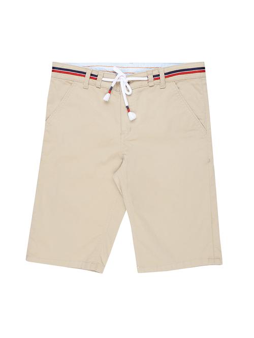 beige cotton blend shorts - 17009643 - Very Small Image - 1
