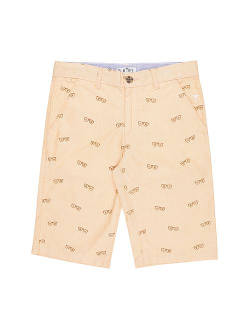 yellow cotton blend shorts - 17009646 - Very Small Image - 1