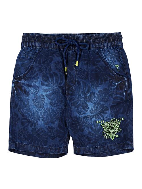 blue cotton blend shorts - 17009672 - Very Small Image - 1