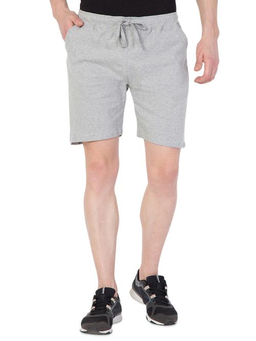 grey solid shorts - 17009855 - Very Small Image - 1