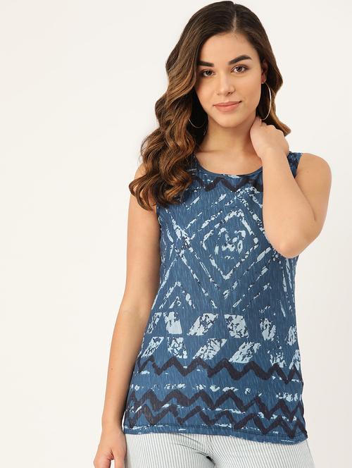 round neck chevron tee - 17010725 - Very Small Image - 1