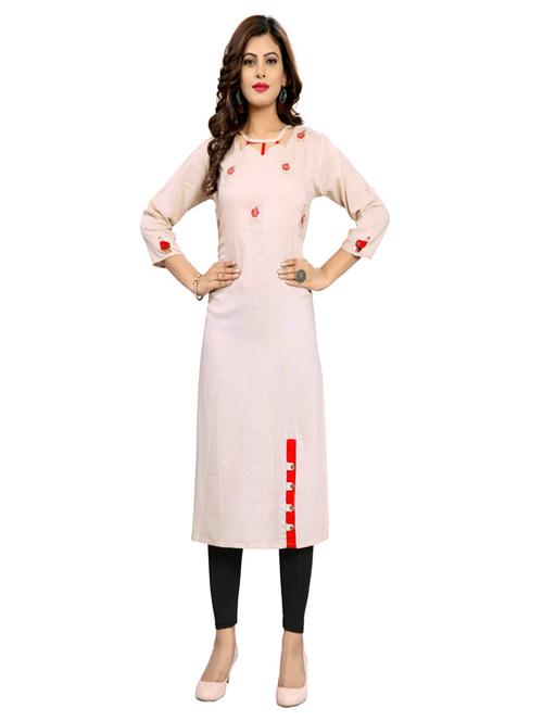 embroidered straight kurta - 17010802 - Very Small Image - 1