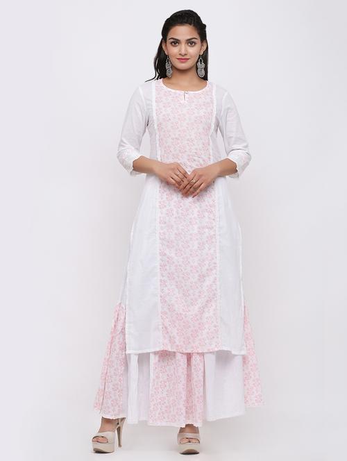 printed kurta palazzo set - 17010951 - Very Small Image - 1