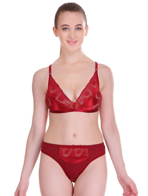 laced bra & panty set - 17010956 - Very Small Image - 1