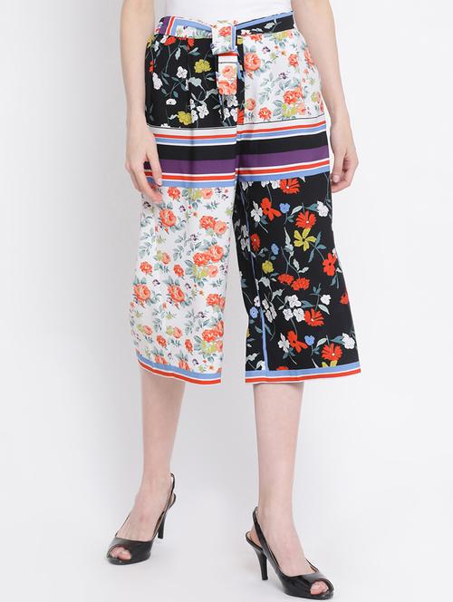 high rise floral culotte - 17010999 - Very Small Image - 1
