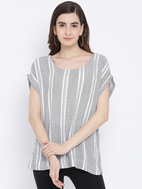 tie back striped top - 17011059 - Very Small Image - 1