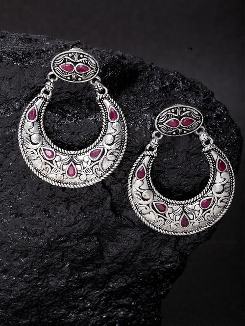 silver brass chandballi earring - 17012119 - Very Small Image - 1