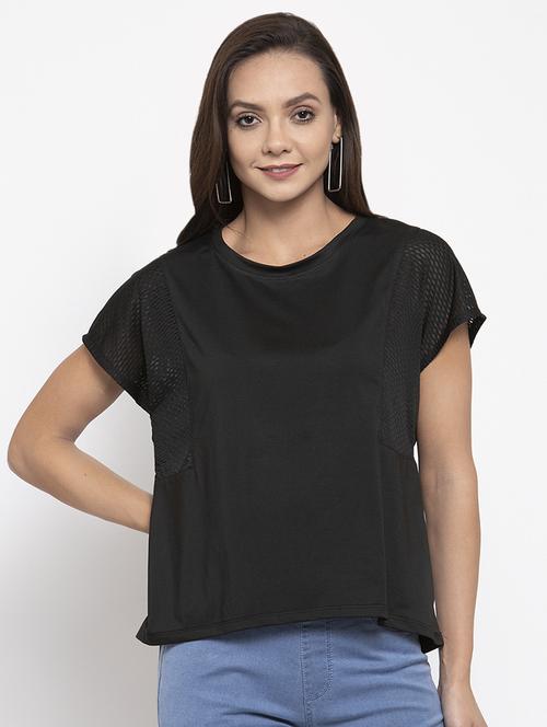 round neck solid top - 17012265 - Very Small Image - 1