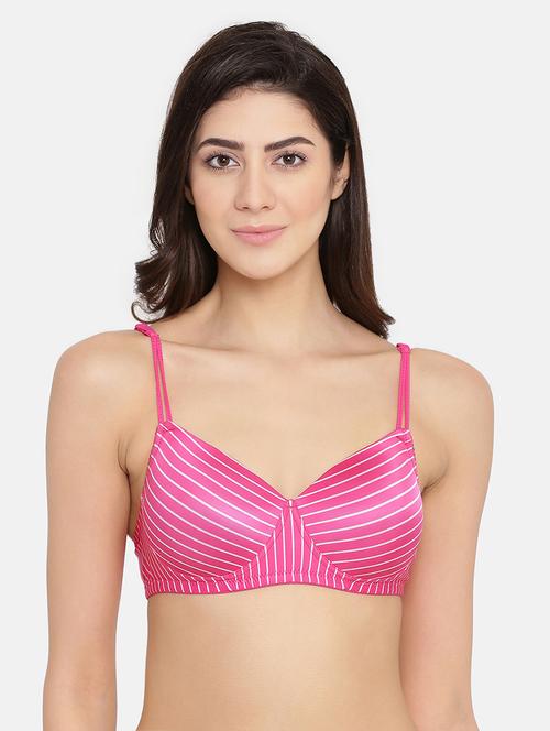 full coverage striped t-shirt bra - 17012464 - Very Small Image - 1