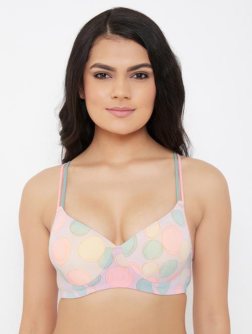 contrast strap t-shirt bra - 17012477 - Very Small Image - 1