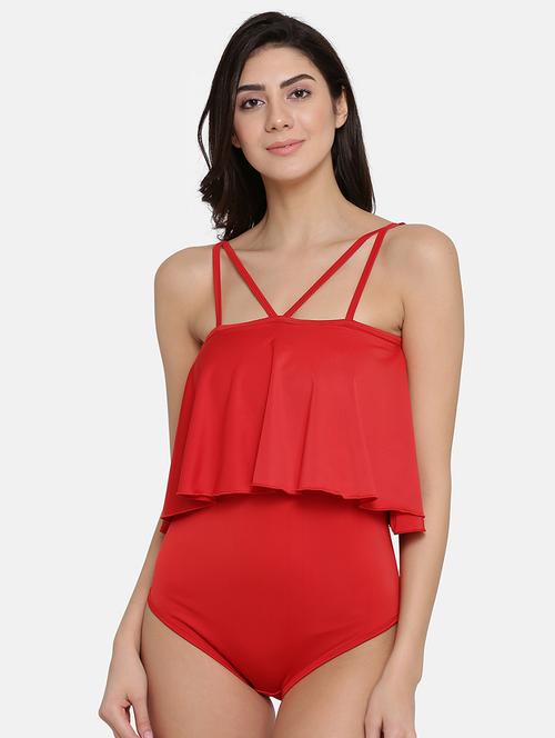 red polyamide monokini - 17012532 - Very Small Image - 1