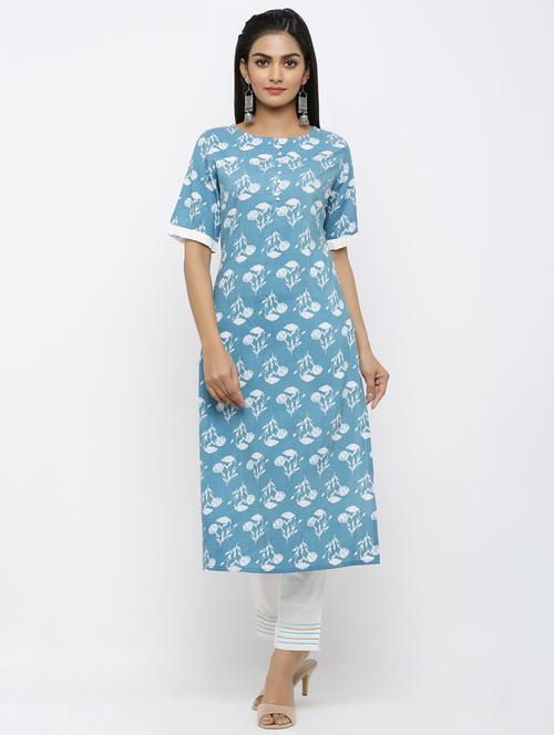 floral kurta pant set - 17012811 - Very Small Image - 1