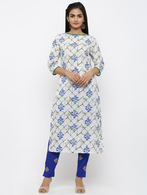 floral kurta pant set - 17012817 - Very Small Image - 1