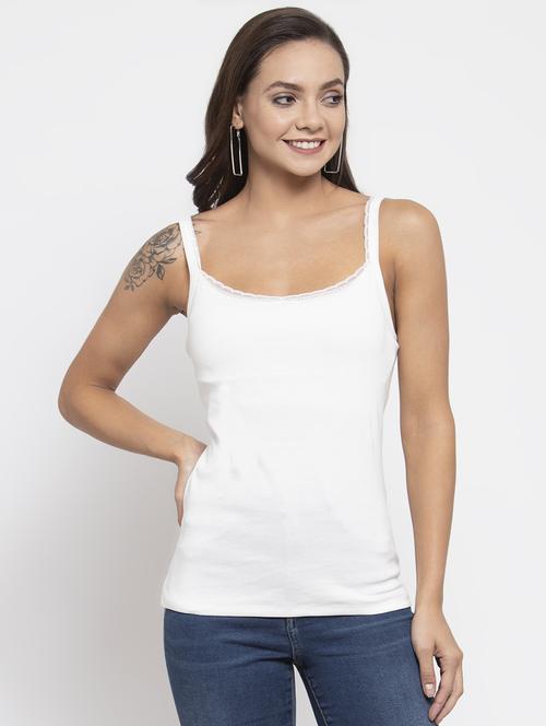 cami neck solid top - 17012997 - Very Small Image - 1