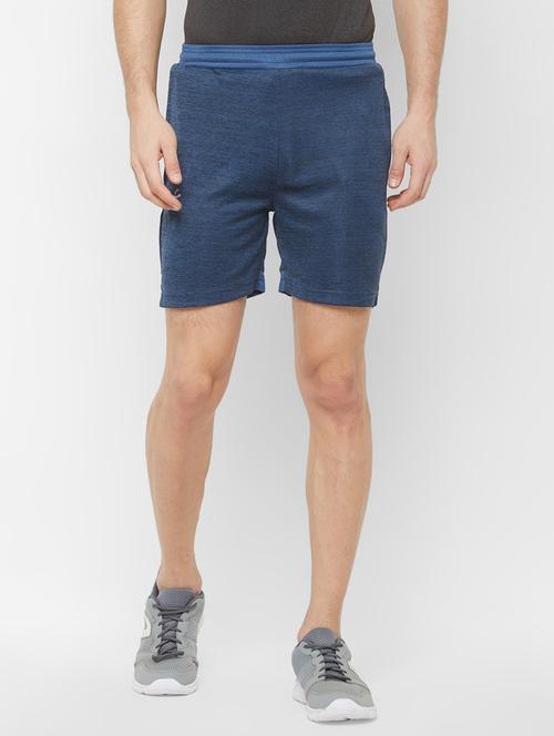 navy blue solid shorts - 17013037 - Very Small Image - 1