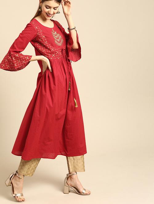 embroidered kurta pant set - 17013433 - Very Small Image - 1