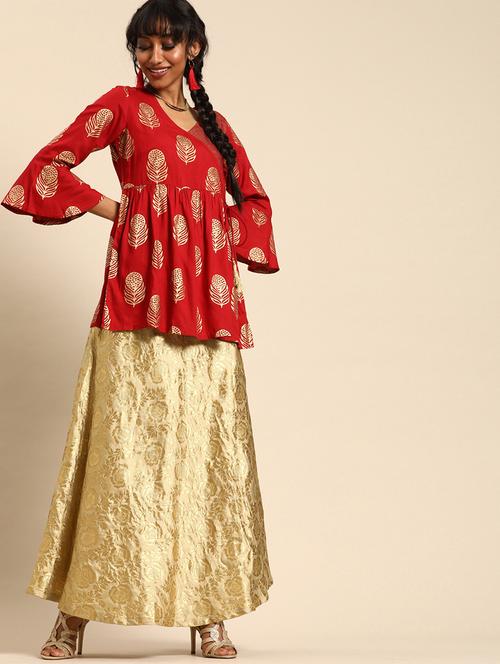floral skirt top set - 17013441 - Very Small Image - 1