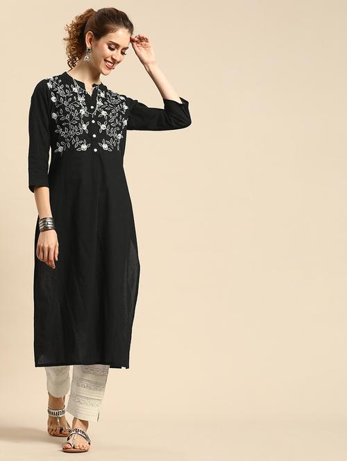 embroidered kurta pant set - 17014178 - Very Small Image - 1