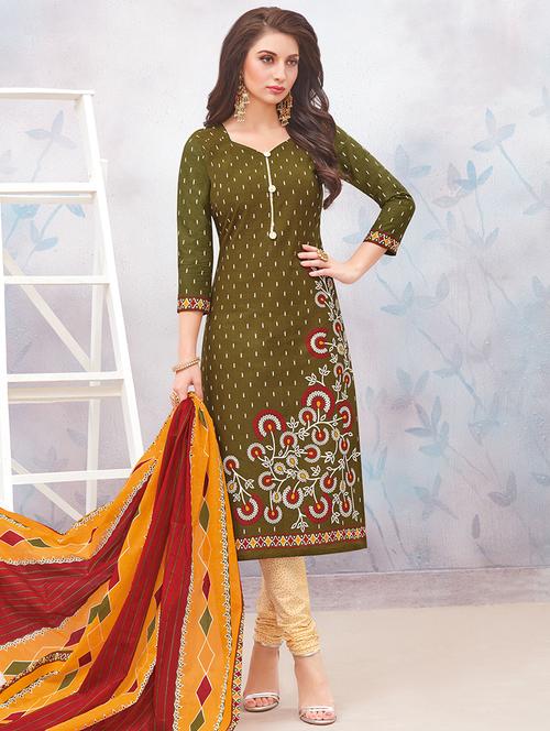 embroidered unstitched suit - 17015090 - Very Small Image - 1