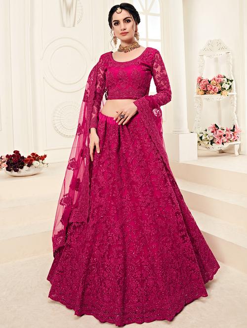 tonal embroidered panelled lehenga - 17015114 - Very Small Image - 1